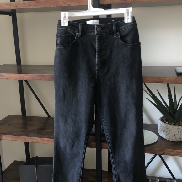 LOFT High-Rise Faded Black Skinny Jeans - Picture 4 of 7